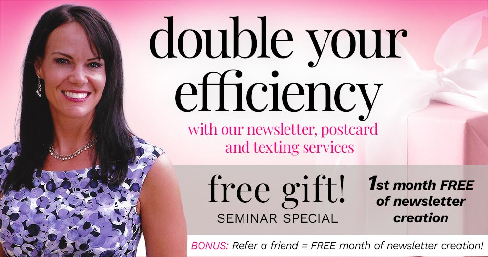 Jen Coffey presents DirectorDouble.com Seminar Special Offer - Your Assistant for Newsletters and Postcards for your Mary Kay business
